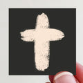 Black Cross Vinyl Sticker