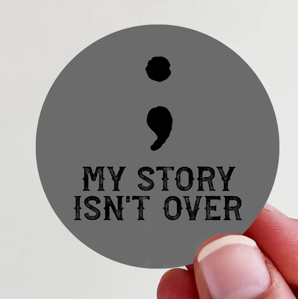 Semicolon Recovery Vinyl Sticker