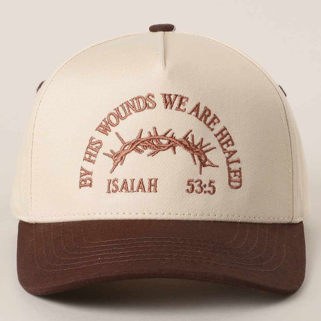 By His Wounds We Are Healed Embroidered Trucker Hat