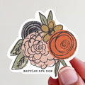 Mercies Are New Floral Vinyl Sticker