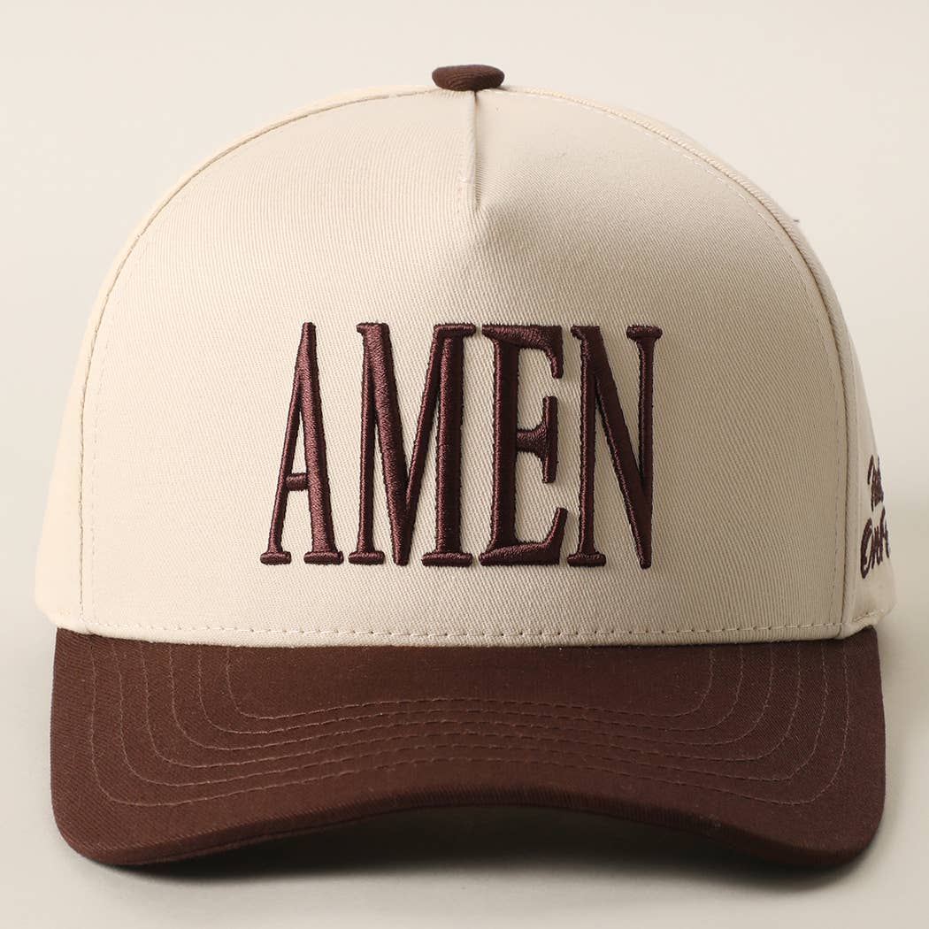 Amen 3D Embroidered Two-Tone Trucker Hat