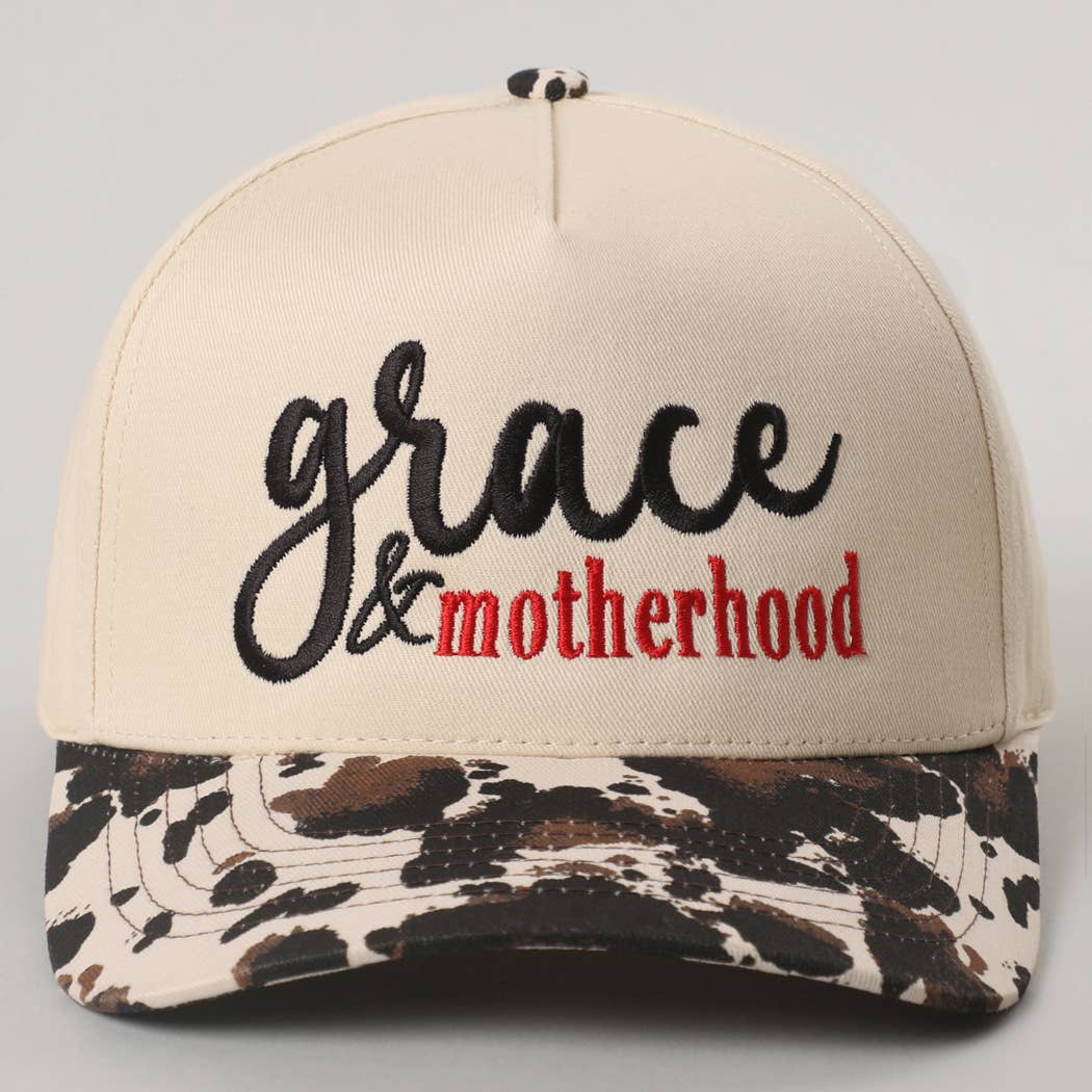 Grace & Motherhood Embroidery Two-Tone Trucker Hat