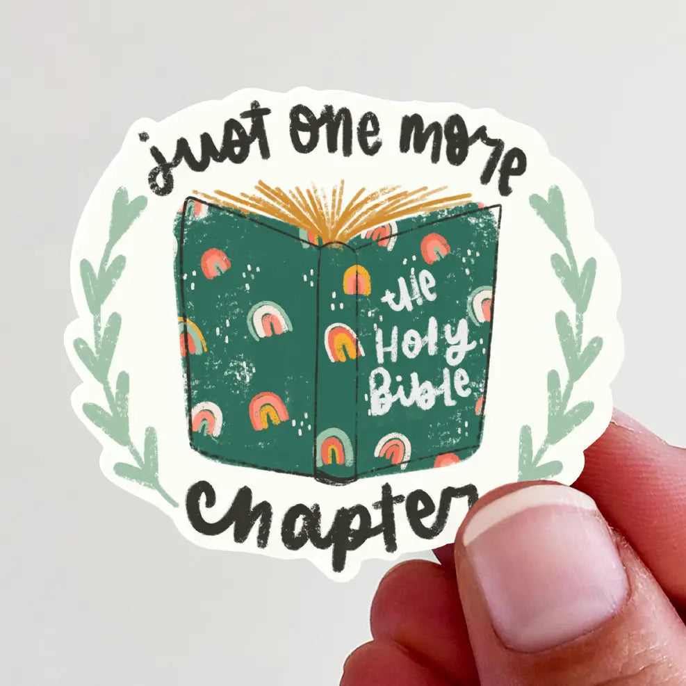 Just One More Chapter Bible Vinyl Sticker