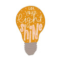 Let Your Light Shine Lightbulb Vinyl Sticker