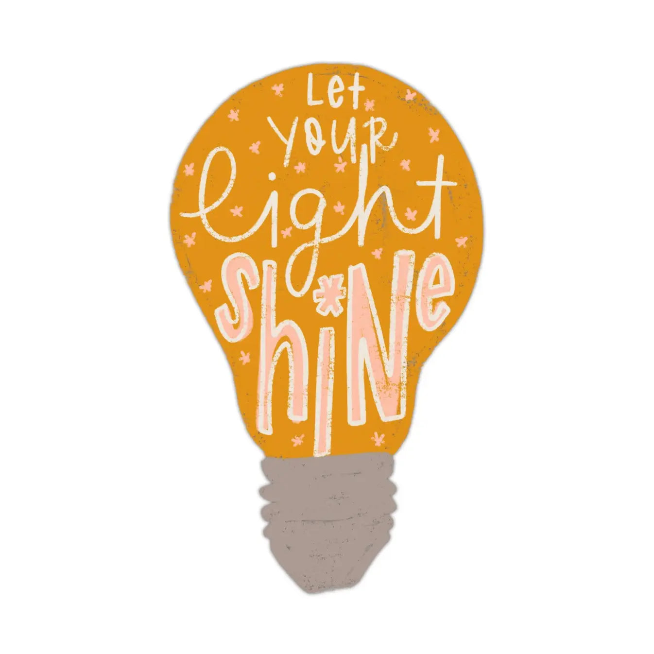 Let Your Light Shine Lightbulb Vinyl Sticker