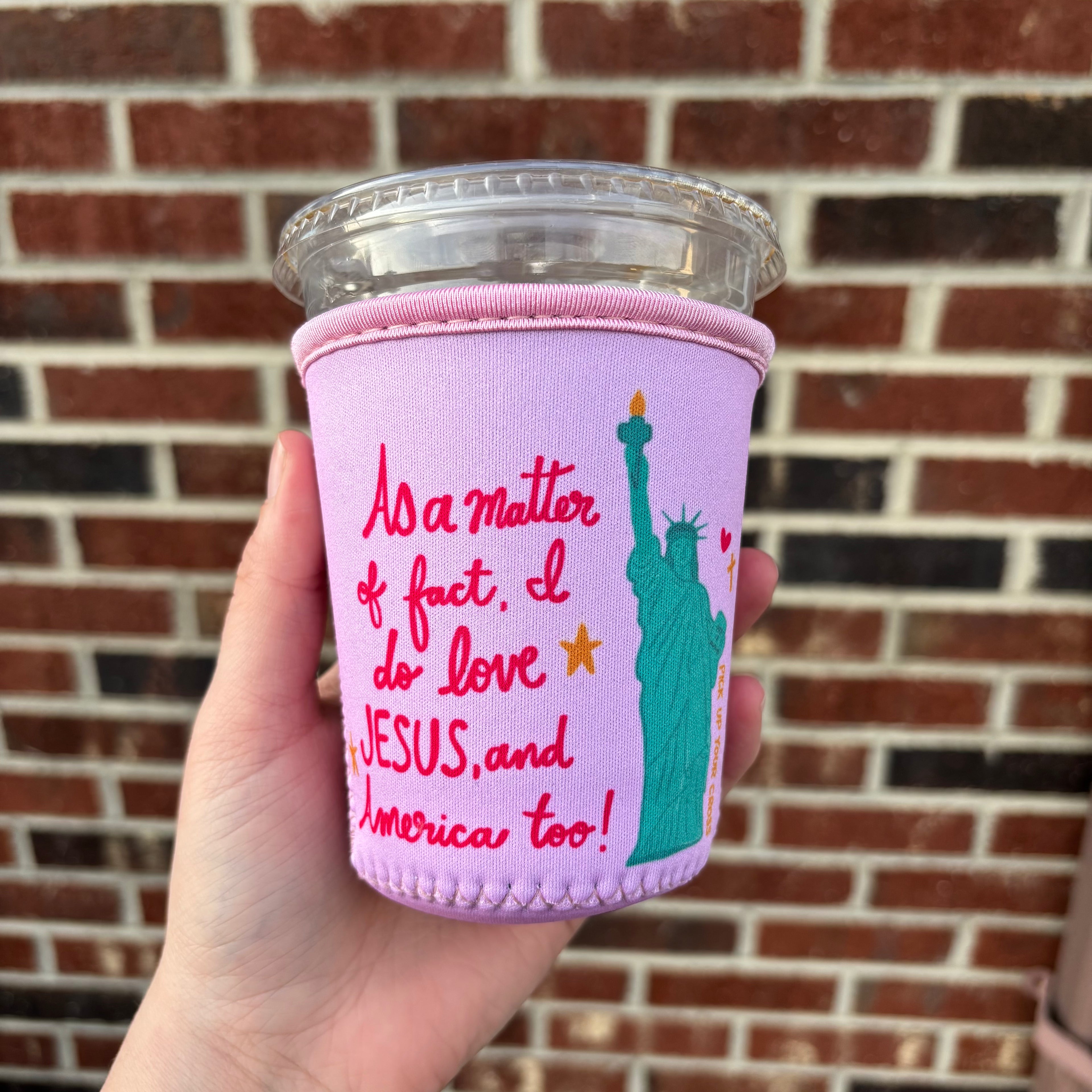 Loves Jesus and America Coffee Sleeve