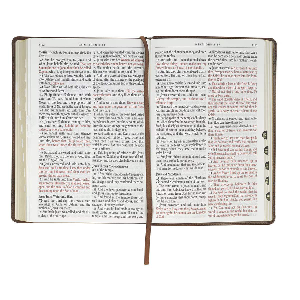 Brown Crown of Thorns Giant Print Full-Size King James Version Bible with Thumb Index