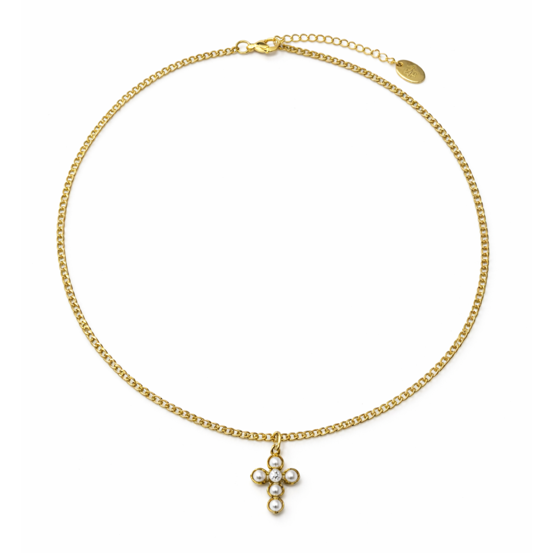 Pearls of Great Price Cross Necklace