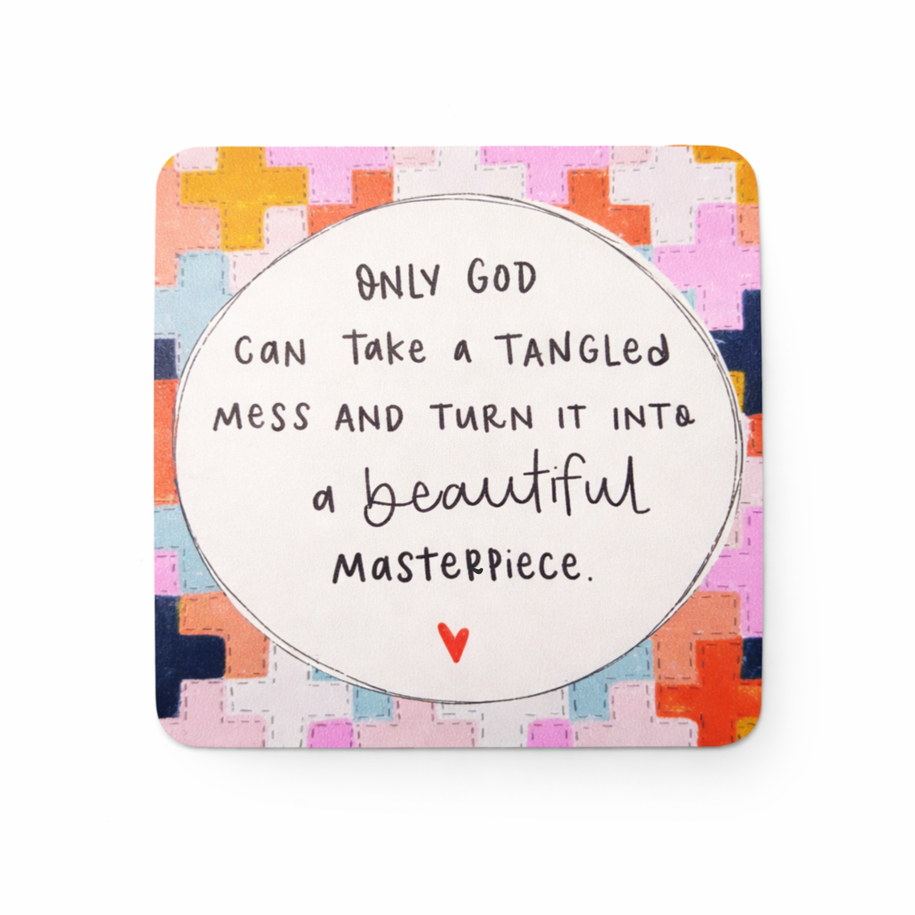 Beautiful Masterpiece Cross Quilt Vinyl Sticker