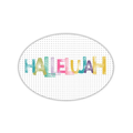 Colorful Hallelujah Oval Vinyl Sticker