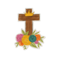 Cross Crown Vinyl Sticker