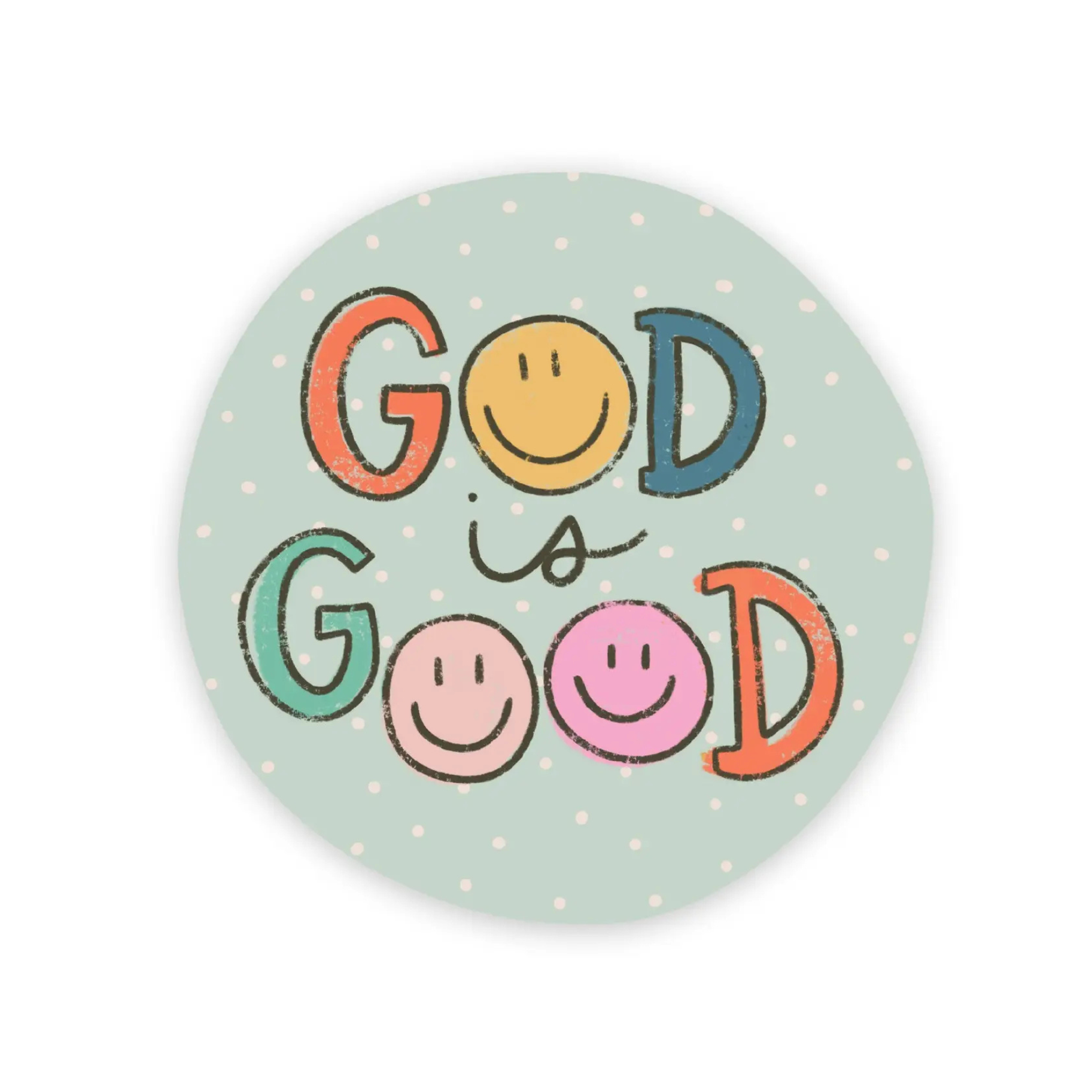 God is Good Smiles Vinyl Sticker