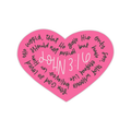 For God so loved the world... John 3:16 Heart Vinyl Sticker