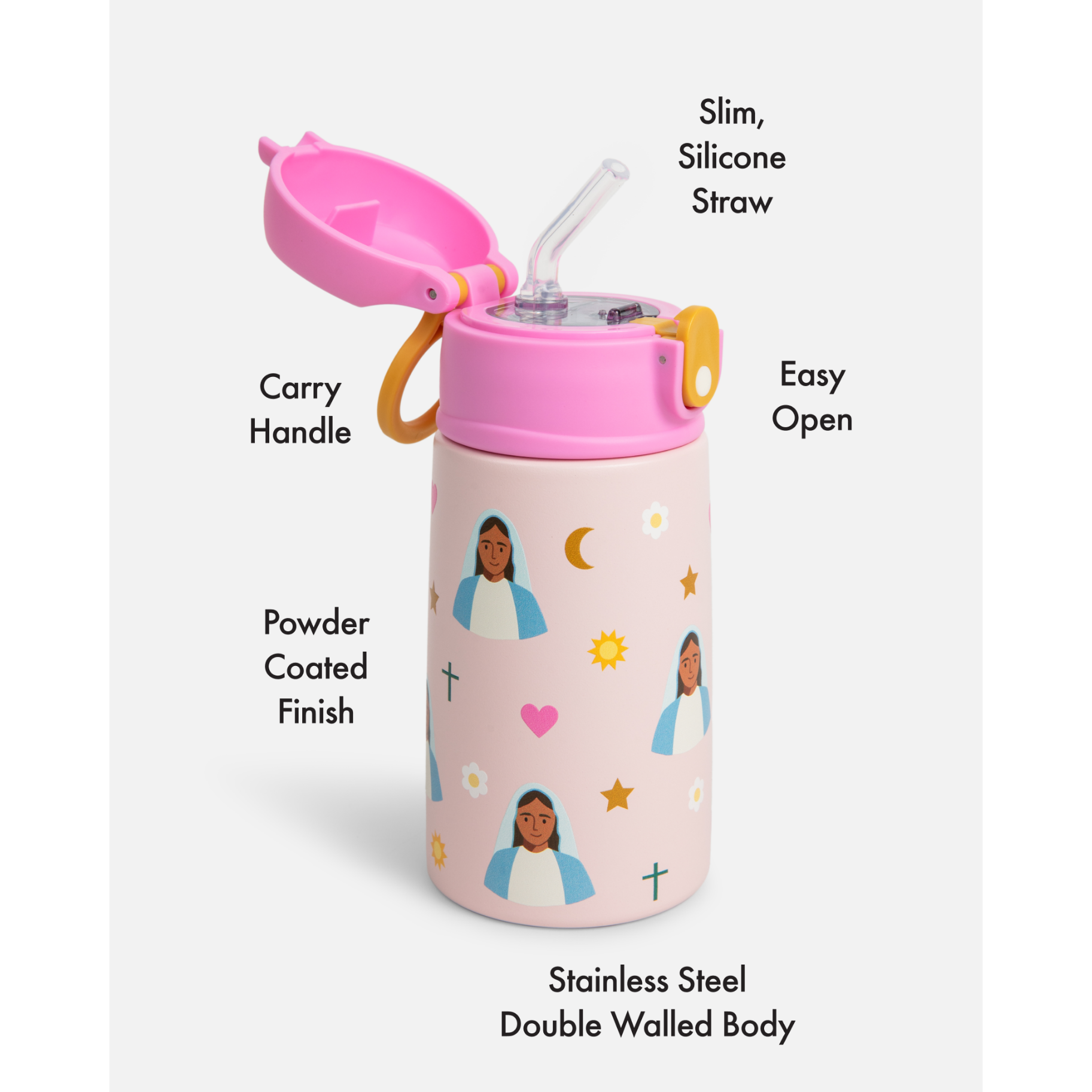 Mary Water Bottle – 13.5oz Stainless Steel