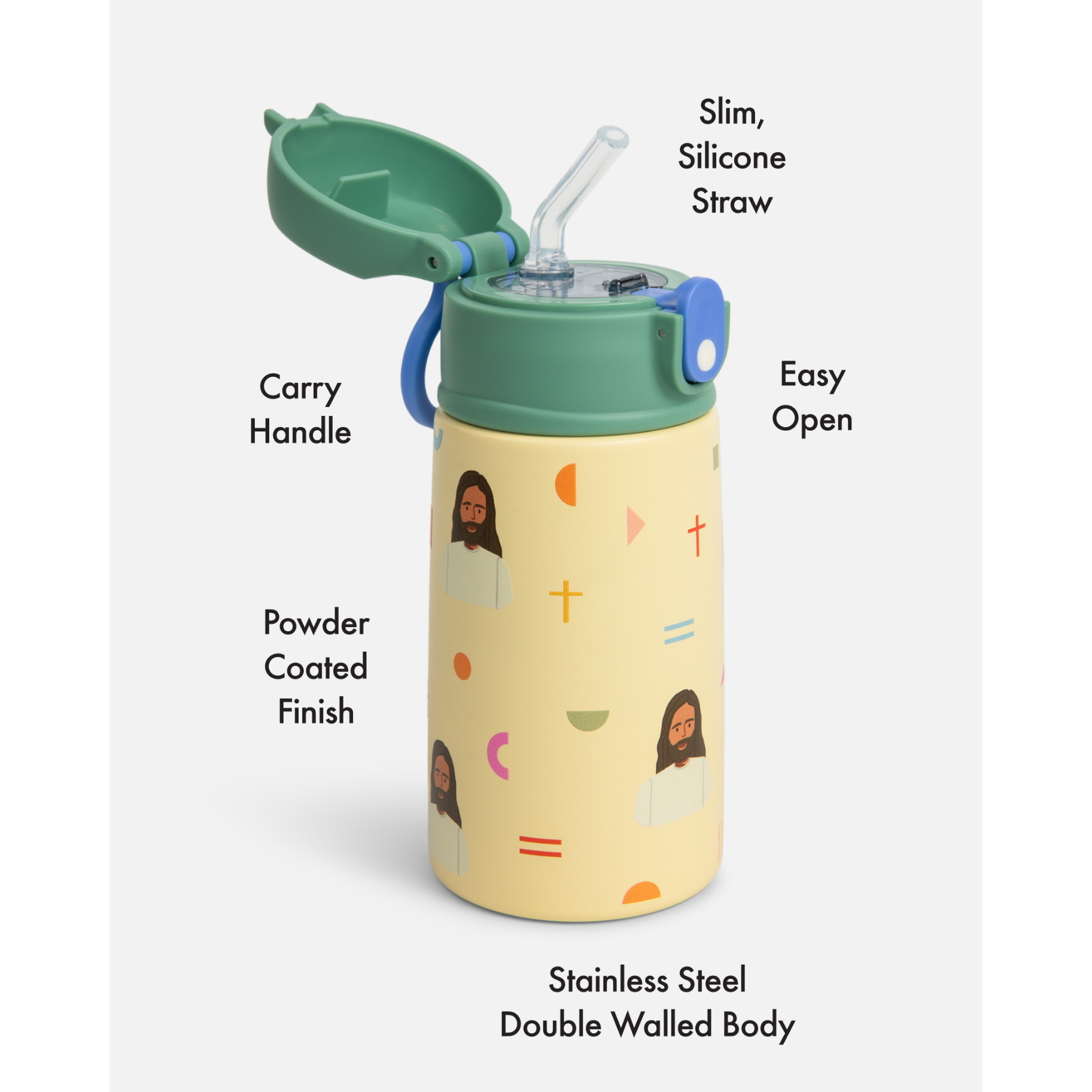 Jesus Water Bottle – 13.5oz Stainless Steel