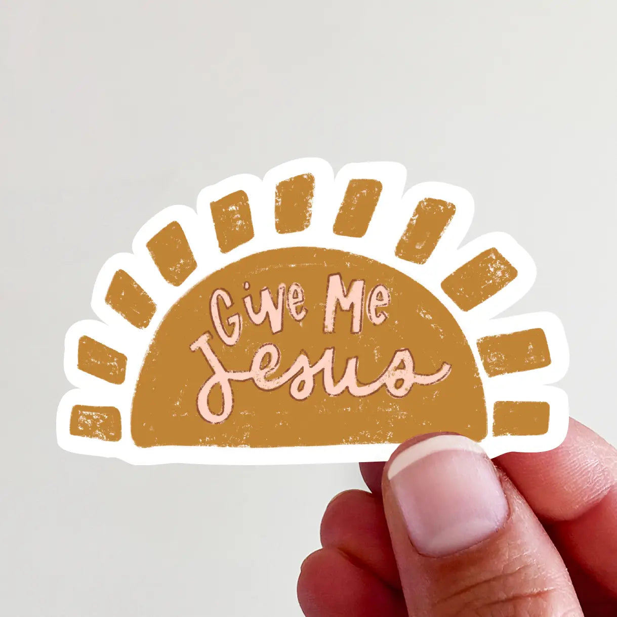 Give Me Jesus Boho Sun Vinyl Sticker