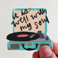 It Is Well Record Player Vinyl Sticker