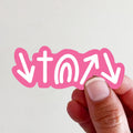 Hot Pink Symbols He Came..Vinyl Sticker