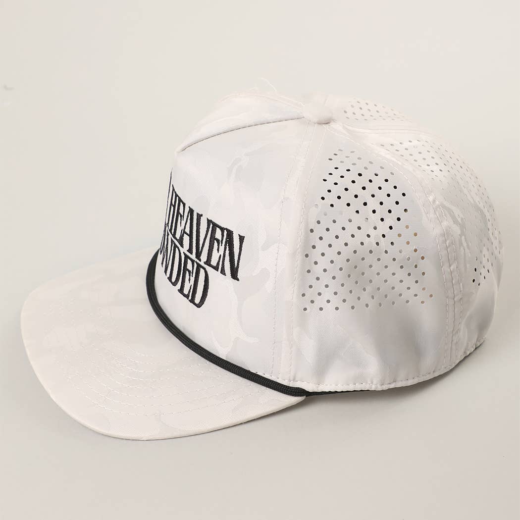 Make Heaven Crowded Embroidered White Camo Trucker Hat