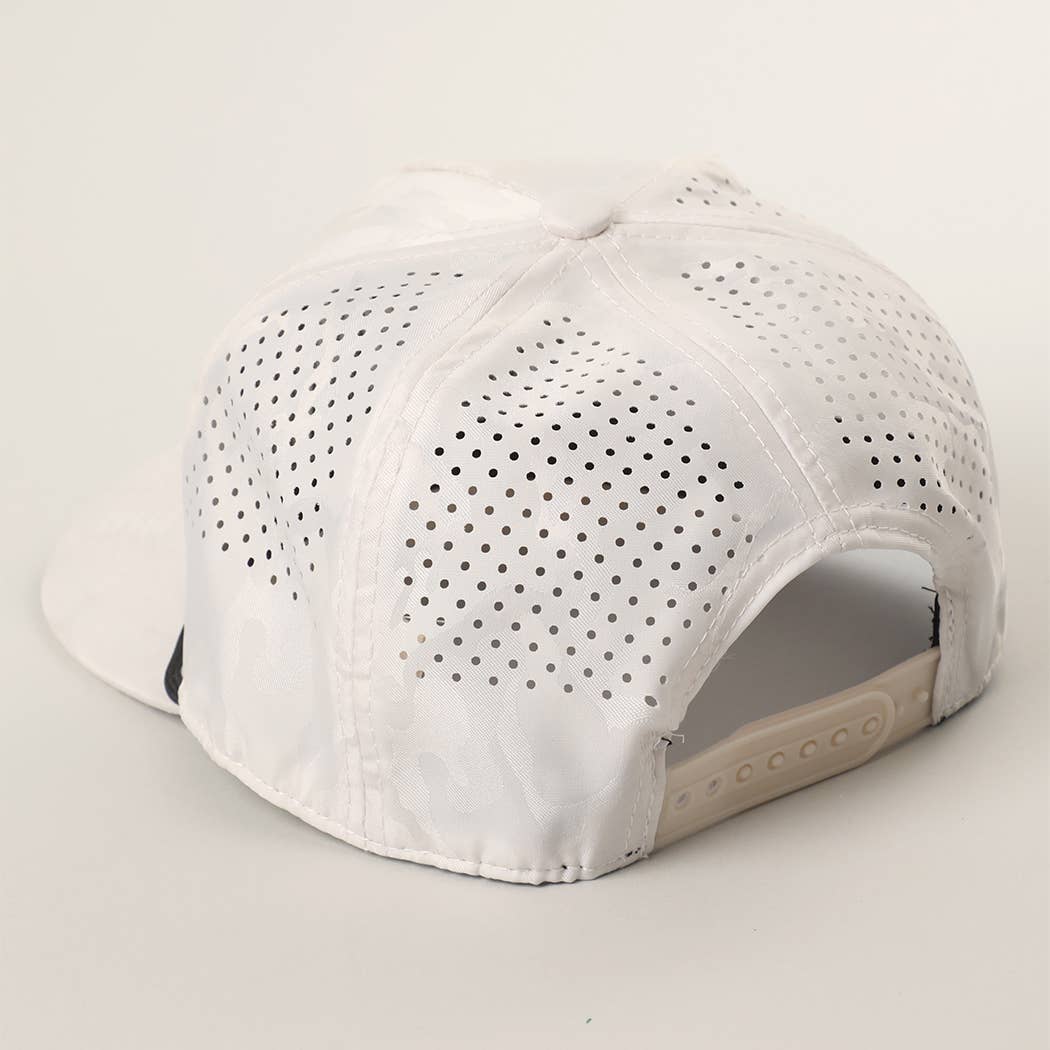 Make Heaven Crowded Embroidered White Camo Trucker Hat