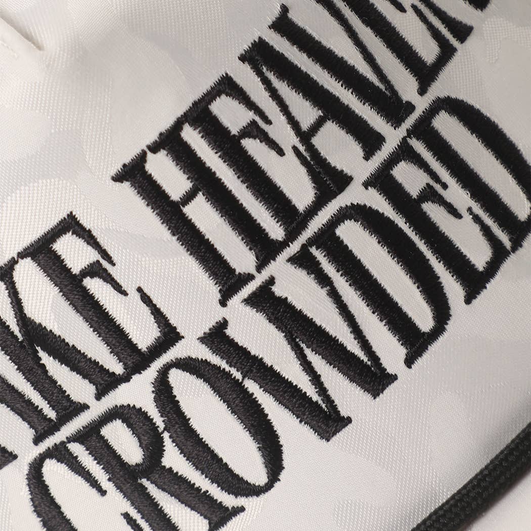 Make Heaven Crowded Embroidered White Camo Trucker Hat
