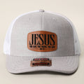 Jesus Leather Patch Mid-Profile Mesh Back Trucker Hat
