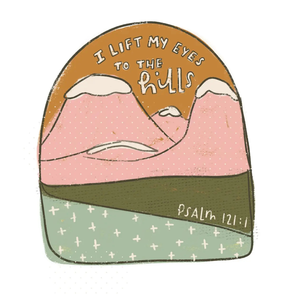 Lift My Eyes To the Hills Vinyl Sticker